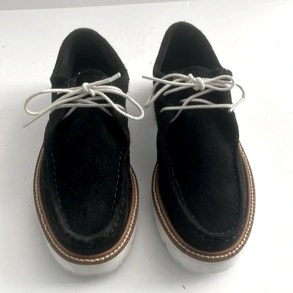 G.H.BASS $190 Women’s Wallace Platform Loafer Leather Suede Shoes Size 6 New_6